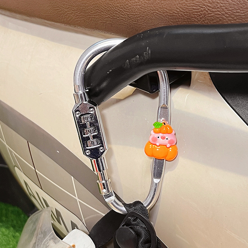 電気自動車ヘルメットロック固定ユニバーサルかわいい漫画高価値バッテリー車ヘルメット盗難防止ロック盗難防止アーティファクト|undefined