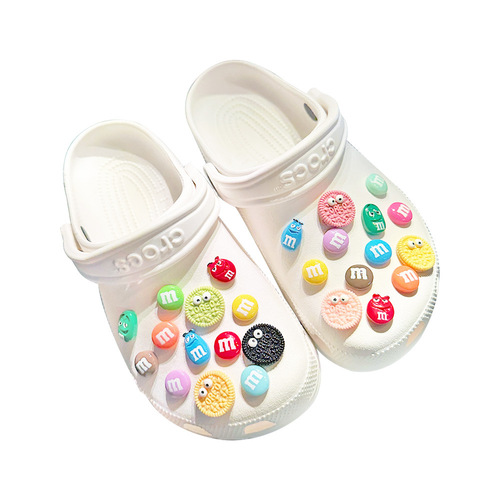 M expression bean biscuit clogs accessories shoe flower cross decorative buckle accessories shoe buckle three-dimensional