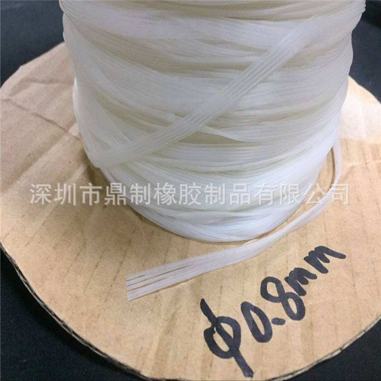 细硅胶条 直径0.8MM密封条 O型密封圆条  耐高温本色实心硅胶条