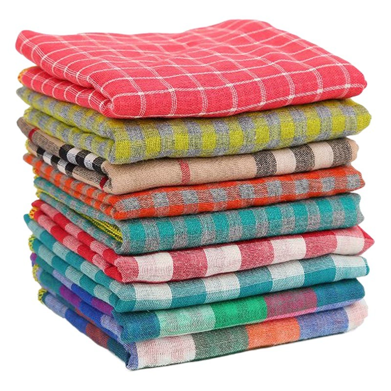 Клетчатый двухсторонний хлопковый шарф для домашних животных Большая собака Щенок Плюшевая собака Треугольный шарф Собака Квадратный шарф Шарф