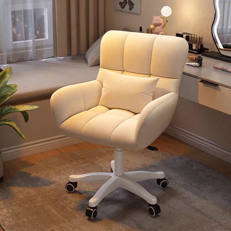 Silla de computadora doméstica cómoda sentada silla de maquillaje de niñas dormitorio respaldo giratorio silla de estudio dormitorio universitario