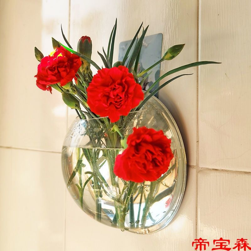 家居墙上水培花瓶挂壁花盆壁挂式鱼缸玄关客厅墙面花器装饰品墙饰
