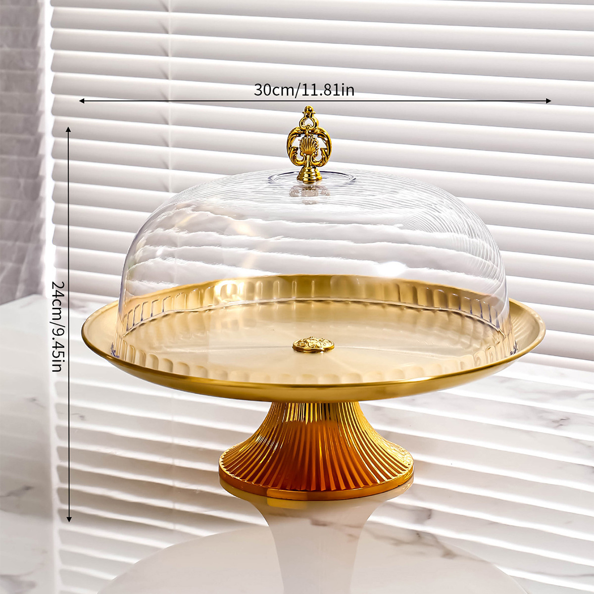 Postre mesa decoración snack soporte de exhibición con tapa pastel soporte placa de merienda placa de fruta placa sola capa placa de fruta sala de estar hogar