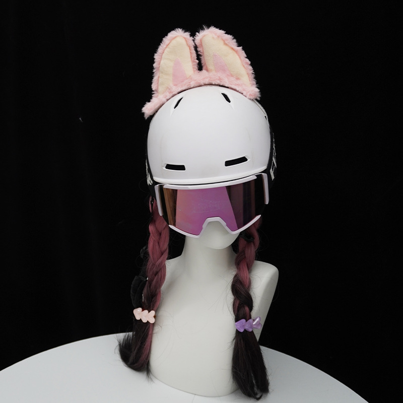 Versatile and Cute Ski Helmet Accessories, Lychee Berry Super Cute Cat Ears, Cute Cartoon Motorcycle Helmet Decoration