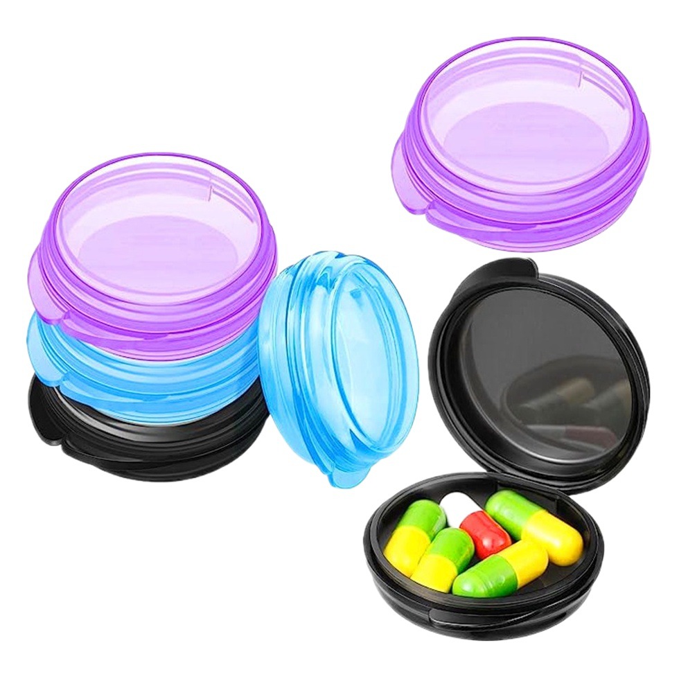 Transfronterizo XL colorido tres veces al día mañana y noche 7 días conveniente Arco Iris cuadrado conveniente caja de la píldora 4 rejilla 6 rejilla 8 rejilla caja de la píldora