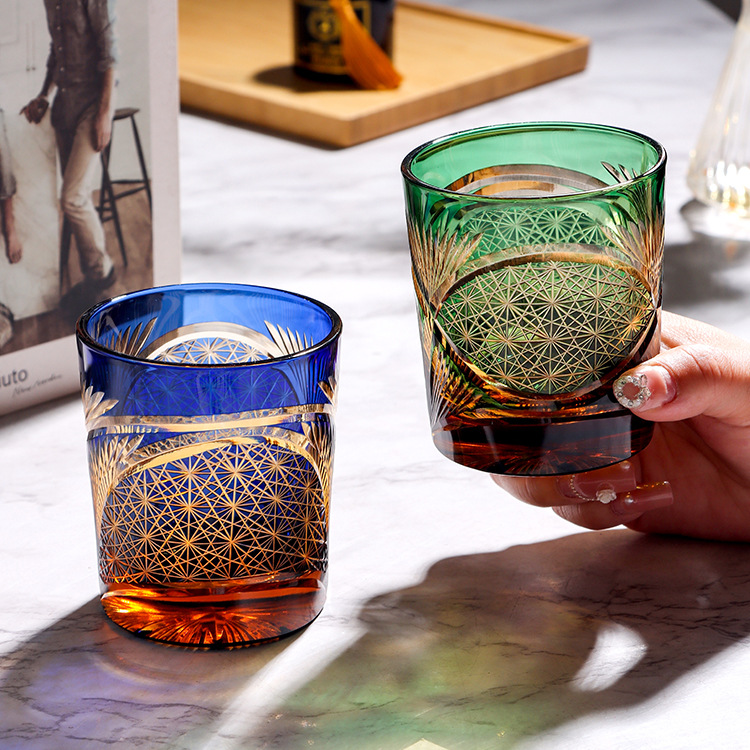 Japanese crystal wineglass for whiskey
