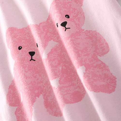 New children's nightgown summer cotton short-sleeved thin girls' pajamas baby children's clothing mother-daughter dress parent-child home