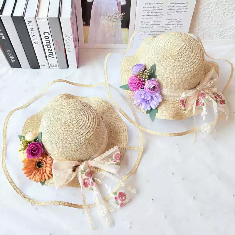 Кружевная соломенная шляпа от солнца для женщин с большими полями, летняя дышащая соломенная шляпа, морская солнцезащитная шляпа на все лицо, модная