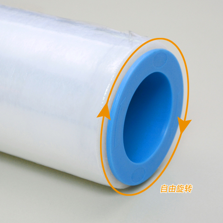 Máquina de dibujo de película estirable de PE embalaje de bobinado de gran cantidad en stock al por mayor azul engrosada manija protectora giratoria suministro directo de fábrica