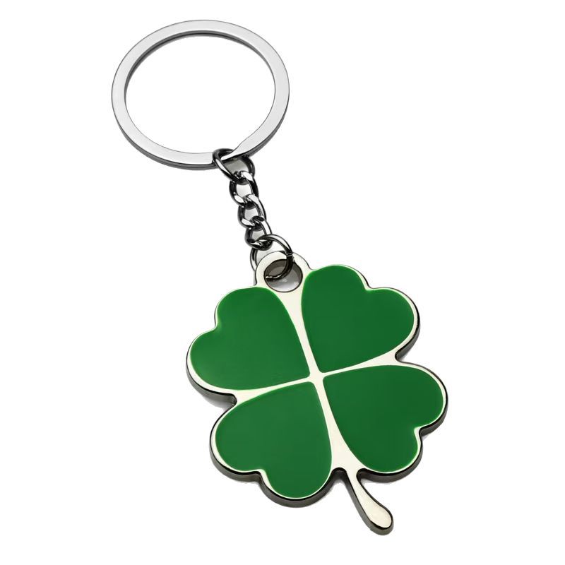 Lucky Clover Metal Car Llavero Tanabata Lover Little Gift Colgante Lindo Llavero de suculentas image 6