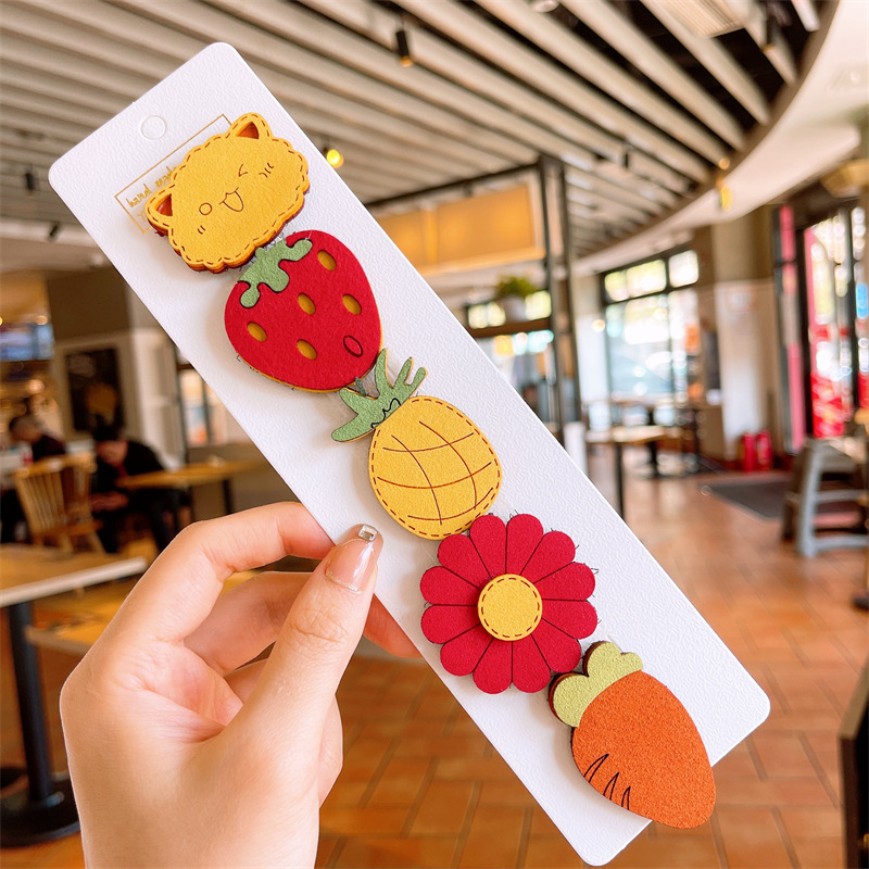 Los niños coreanos publican pegatinas mágicas de color caramelo de dibujos animados lindo y simple acabado de cabello roto artefacto Velcro de frutas