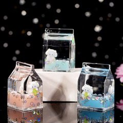 Creative House Breast Milk Oil Droplet Flowing Sand Floating Bottle Keychain Bag Small Pendant Gift for Students Birthday Small Gift