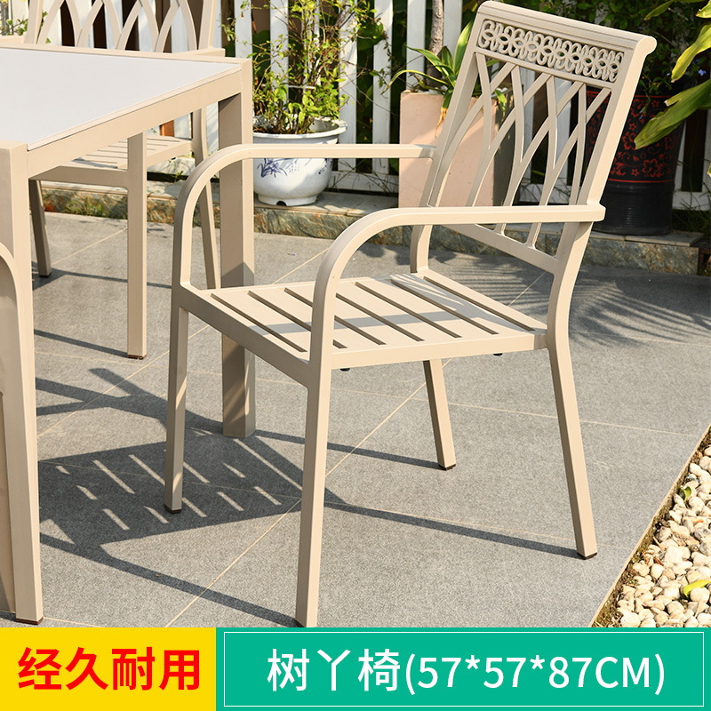 Silla de ocio al aire libre silla de comedor al aire libre silla de plástico silla de patio jardín té de leche al aire libre lluvia y protección solar