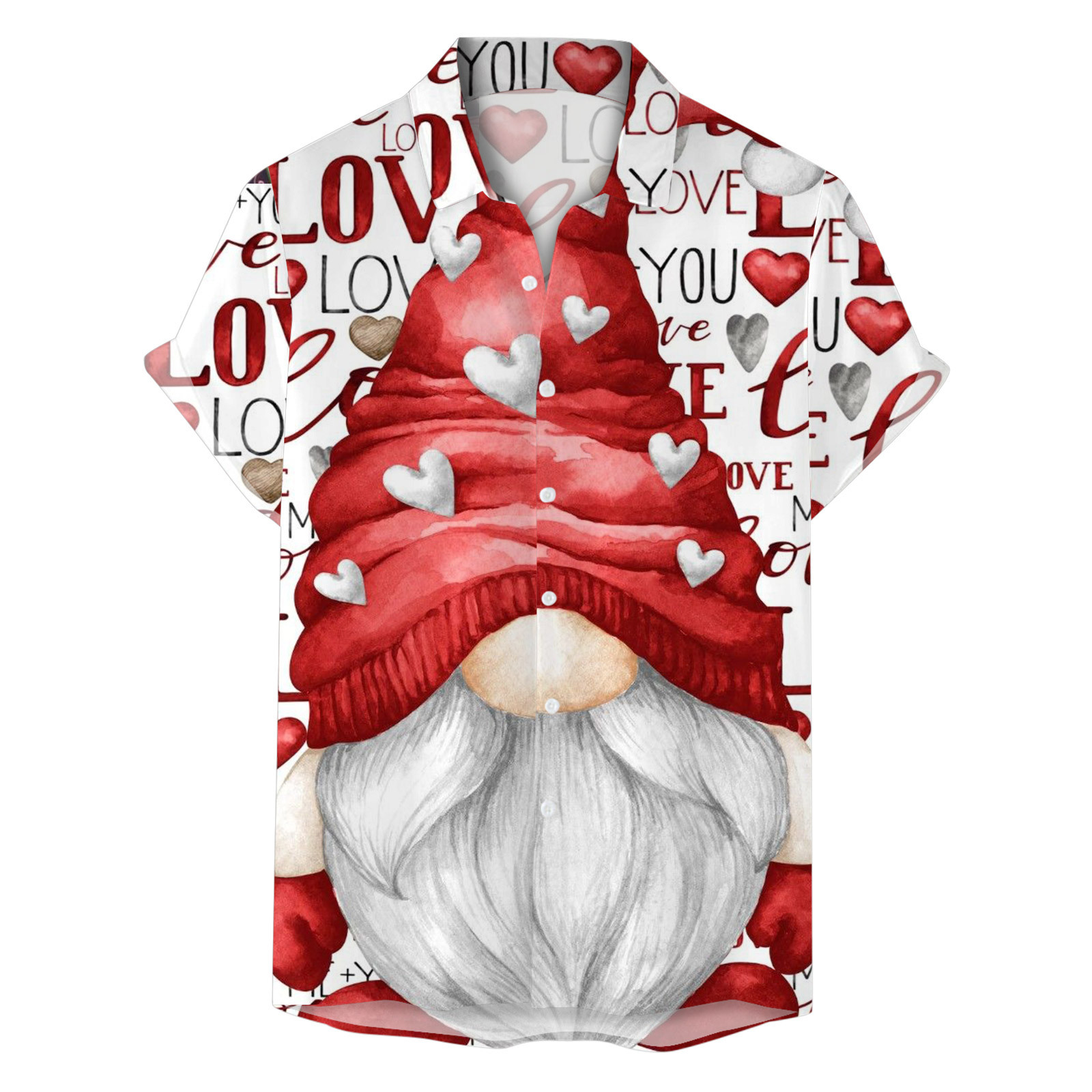 3d love blusa de manga corta con estampado digital, cita romántica, camisa de un solo pecho transpirable de estilo casual de todo fósforo MB1