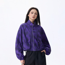 拓谷潮牌春季短款外套女装新款薄款外套羊角袖工装夹克小个子上衣
