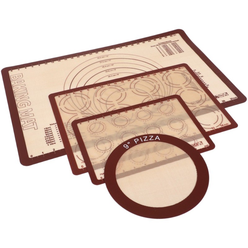 Amazon macaron estera de horno de fibra de vidrio resistente a altas temperaturas antiadherente estera de amasado de silicona de platino de grado alimenticio estera para hornear