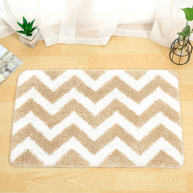 Alfombra de piso de baño transfronteriza Puerta de baño absorbente alfombra antideslizante alfombra doméstica alfombra de poliéster en stock