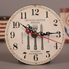 Cross -border 12cm hanging clock density board hanging bell creative European and American quiet bell manufacturers spot cross -border creative mute clock