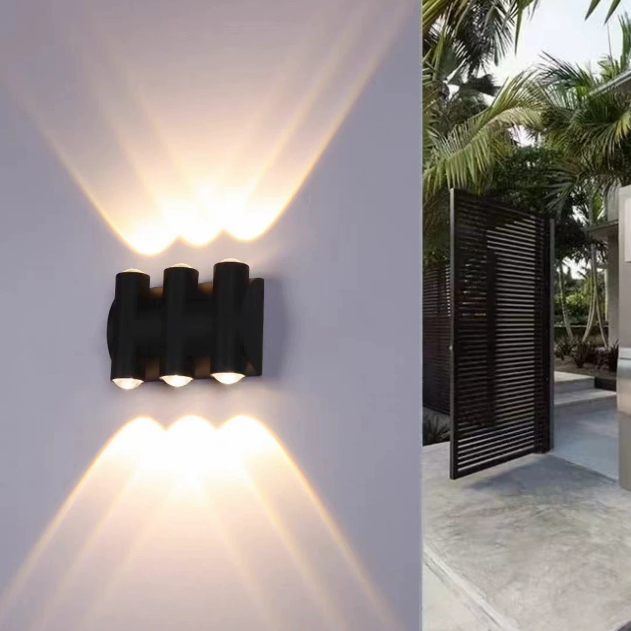 Светодиодный телескоп Открытый водонепроницаемый настенный светильник Крытый балкон сад отель проход фон наружные декоративные настенные светильники