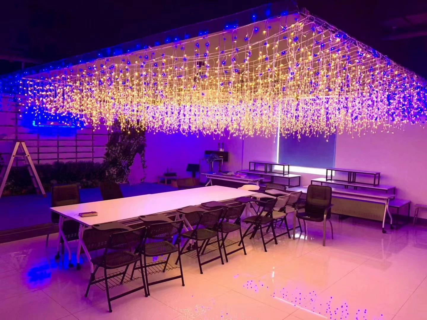 LED Net Fairy Lights, Outdoor Hanging Blossom Lantern, Multi-color, Remote & Transformer Options