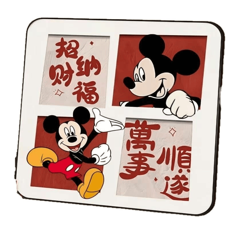 平和と喜びミッキーホームエントランス装飾画イン漫画リビングルームデスクトップ壁画寝室の絵画|undefined