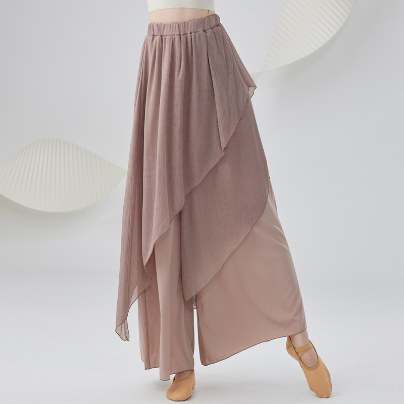 Modern dance practice clothes women's pants classical dance wide-leg pants elegant Chinese dance national dance costume dancing clothes