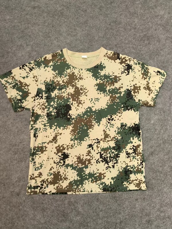 New Summer Camouflage Military Training Uniforms Cotton T-Shirts for Male and Female Students School Training Uniforms T-Shirt Training Uniforms Short-Sleeved Suits