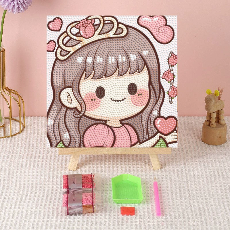 Алмазная вышивка (canvas) Genshin Impact DIY, 20×20 / 30×30, деревянная внутренняя рама и набор инструментов