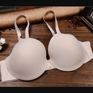 European and American Single Soft Thin Large Chest Small Natural Comfortable Women's Underwear Bra Glow Base with Steel Rings