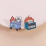 邮件火焰粉碎系列胸针