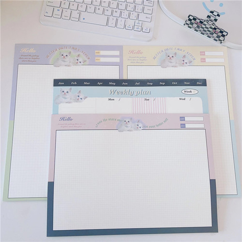 Cat Story Notebook English Diary Cartoon Copy Paper Student Exam Children's Scratch Paper Original Design