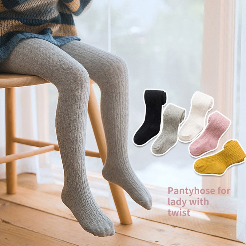 jk Socks Pantyhose Knitted Leggings Thick One-piece Pantyhose Autumn and Winter One-piece Socks Vertical Stripes Japanese Style Cotton