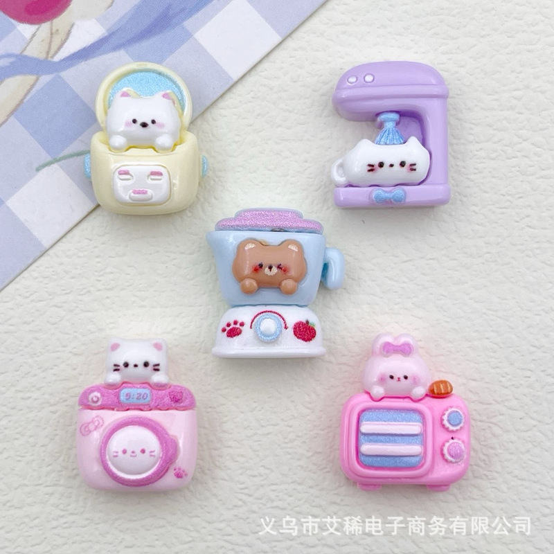Cartoon Small Cat Camera Tv Resin Accessories Handmade Cream Glue Hairpin Phone Case Decoration Patch Wholesale Cartoon Small Cat Camera Tv Resin Accessories Handmade Cream Glue Hairpin Phone Case Decoration Patch Wholesale