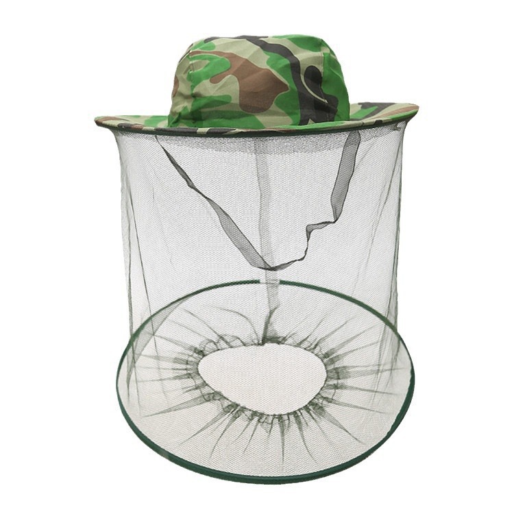 Cross-Border Beekeeping Insect-Proof Hat, Outdoor Fly-Proof Face-Covering Fishing Hat, Sun Protection Breathable Mesh Mask, European and American Beekeeping Anti-Mosquito Hat