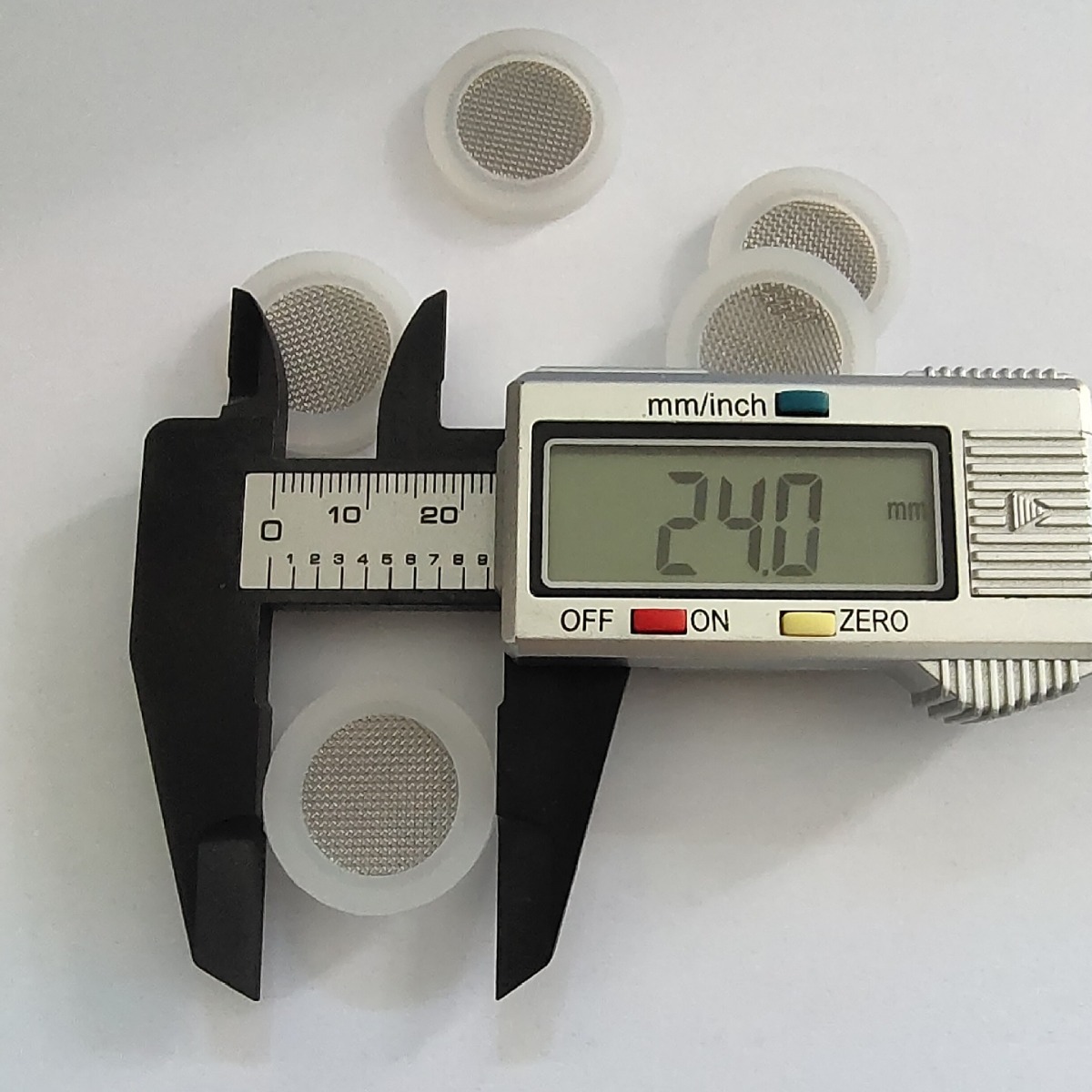 6分硅胶包边过滤网垫片平面滤网垫304过滤网60目外径24mm厚度3mm