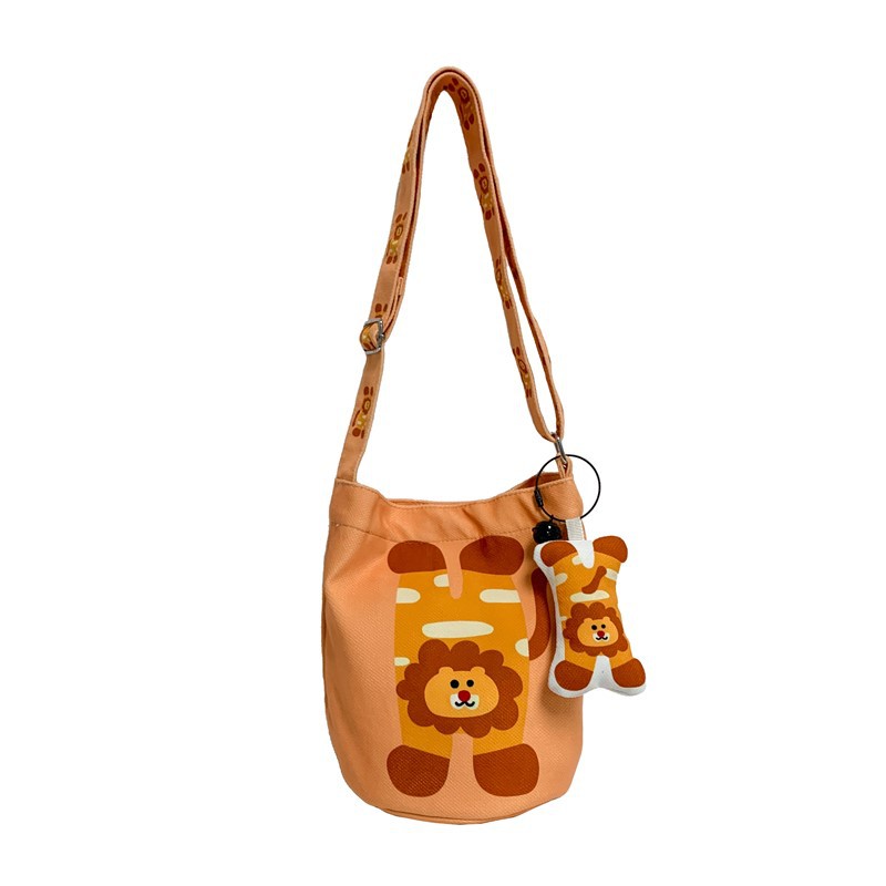 Caricatura encantadora bolsa de hombro de dos lados para niños y niñas, bolsas de cubo de agua para bebés, bolsas de cambio para niños de comercio exterior