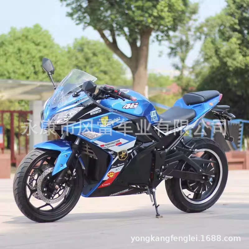 3000w72v alta potencia eléctrica pequeña motocicleta Ninja motocicleta eléctrica de alta velocidad ECO Kawasaki Ninja