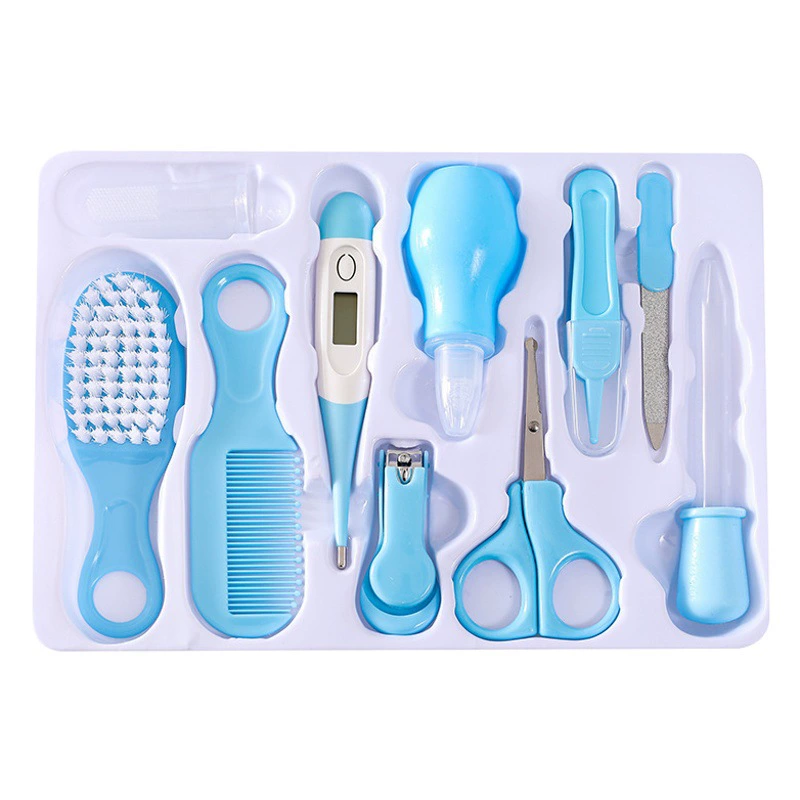 Внешняя торговля костюм по уходу за ребенком Детские кусачки для ногтей термометр зубная щетка инструменты для ухода расческа набор из 10 предметов