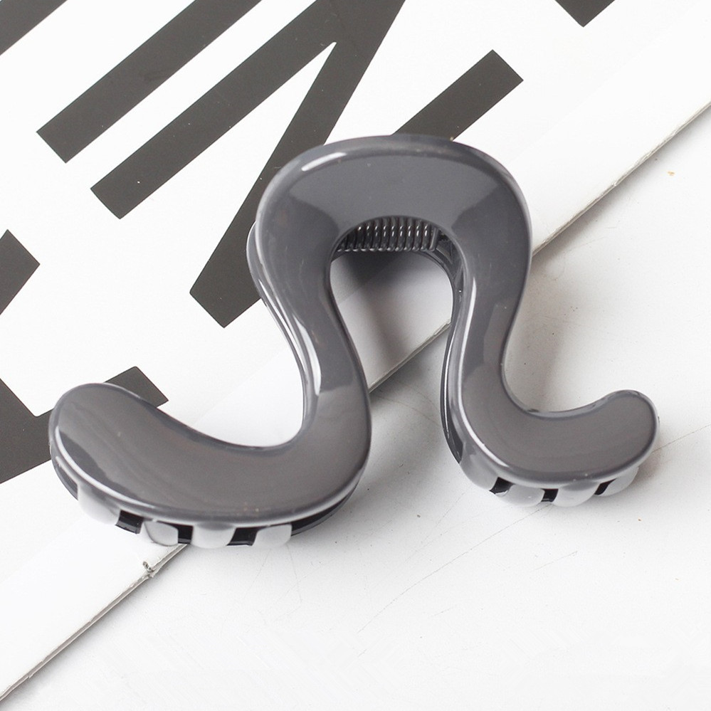 Diseño simple sensación de agarración de palabras grandes, cola de caballo alta fijación artefacto clip de cabello relajado, disco de cabello detrás del cerebro clip de pescado