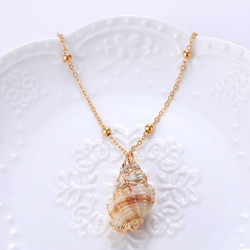 Vacation Shell Alloy Wholesale Pendant Necklace display picture 4