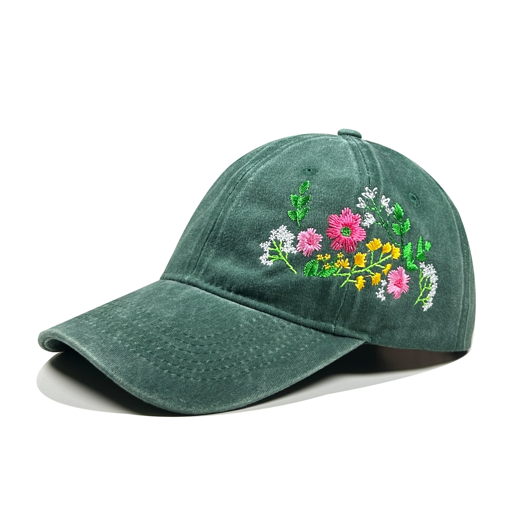 Sombreros de mujer bordado diy hacer bordado creativo casual blando sombrero de boca de pato sombrero protector al aire libre sombrero de sombrero