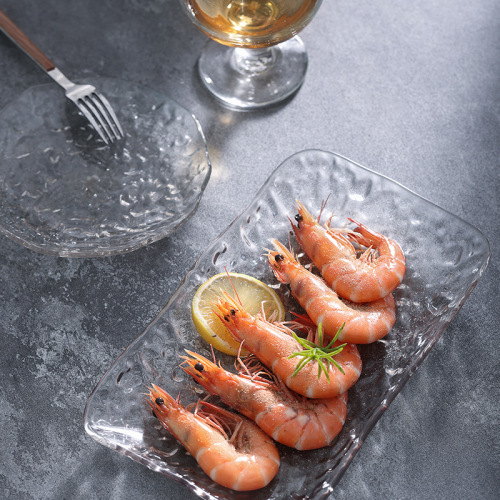 Ins Glacial Pattern High-End Serving Plate Fruit Plate Household Wholesale Light Luxury Bone Digging Plate Flat Plate Tableware Vegetable Plate