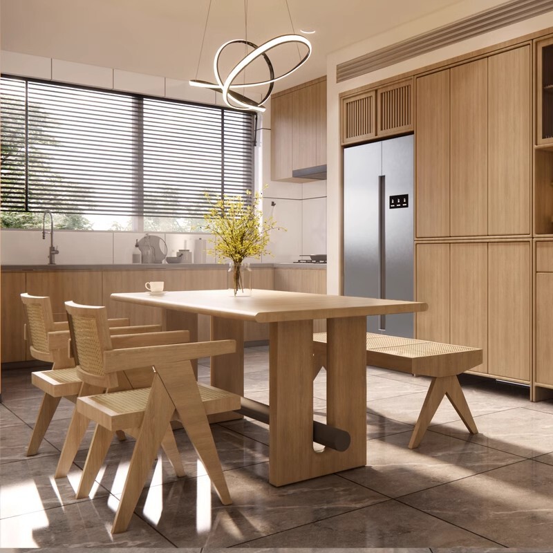 Nordic Minimalist Solid Wood Dining Table for Home Use, Small Apartment Combination, Japanese-Style Personality, Simple Desk, Square and Round Dining Table Nordic Minimalist Solid Wood Dining Table for Home Use, Small Apartment Combination, Japanese-Style Personality, Simple Desk, Square and Round Dining Table