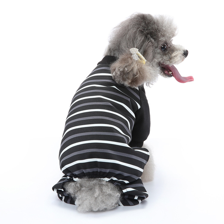 Striped Dog Four Legged Clothing Comfortable Breathable Easy To Wear Prevents Shedding For Home Use Pet Products Dog Clothing & Shoes_voghion.com