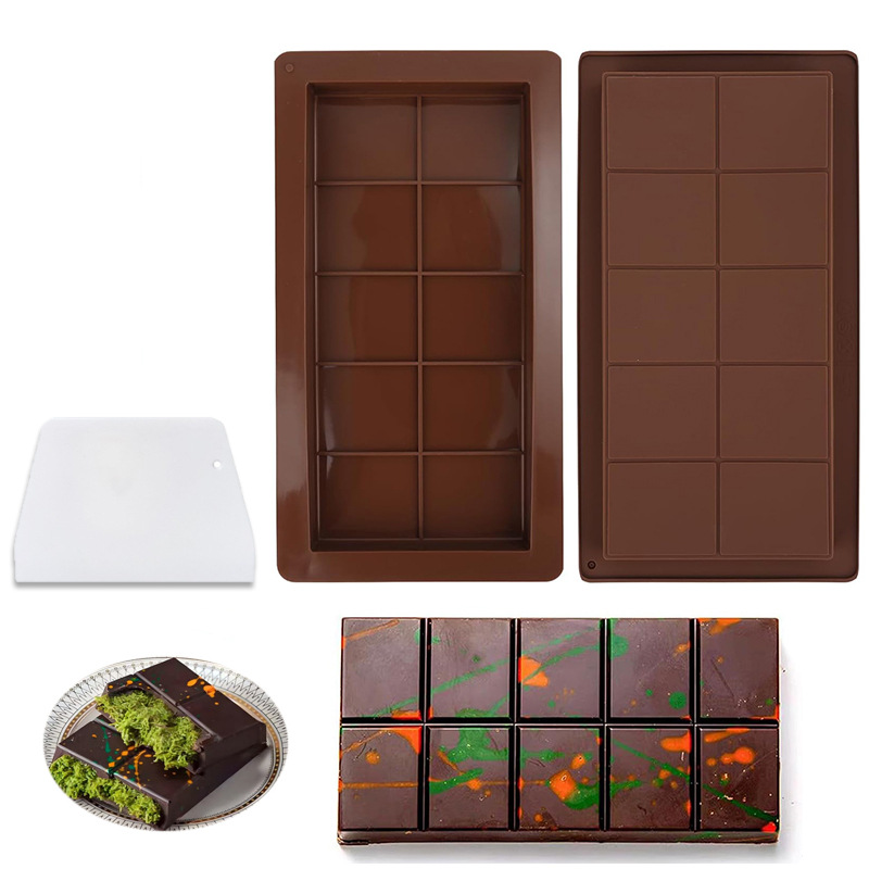 Dubai chocolate molde de silicona para hacer alimentos complementarios barra de nueces barra de energía de caramelo herramienta para hornear herramienta abrasiva