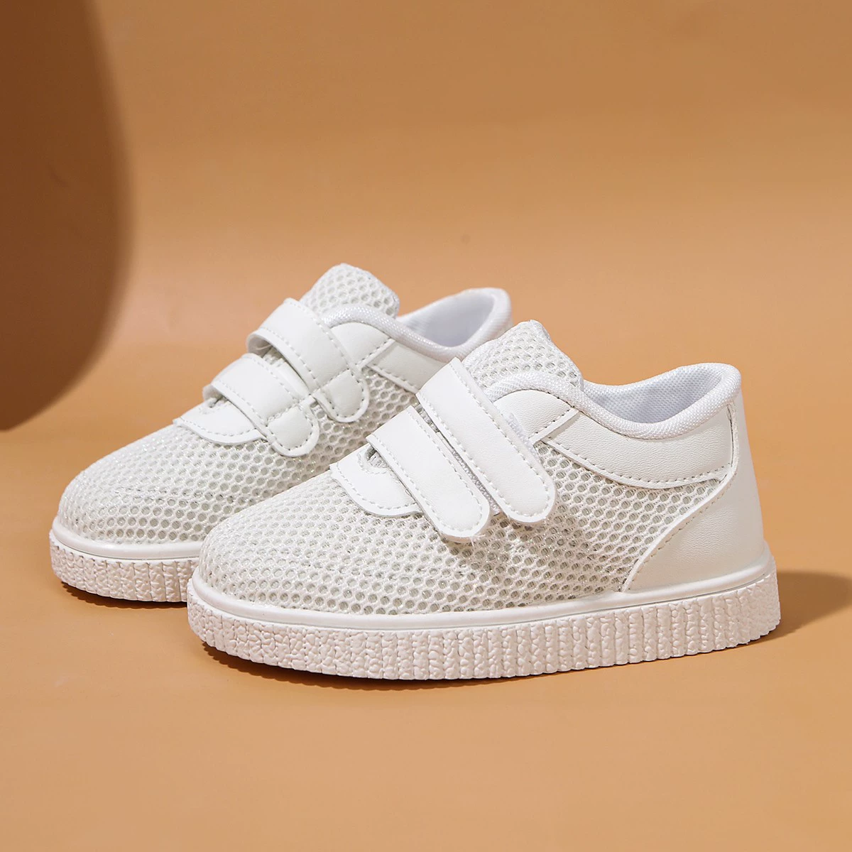 Children's white footwear for early age, sports white shoes, soft sole