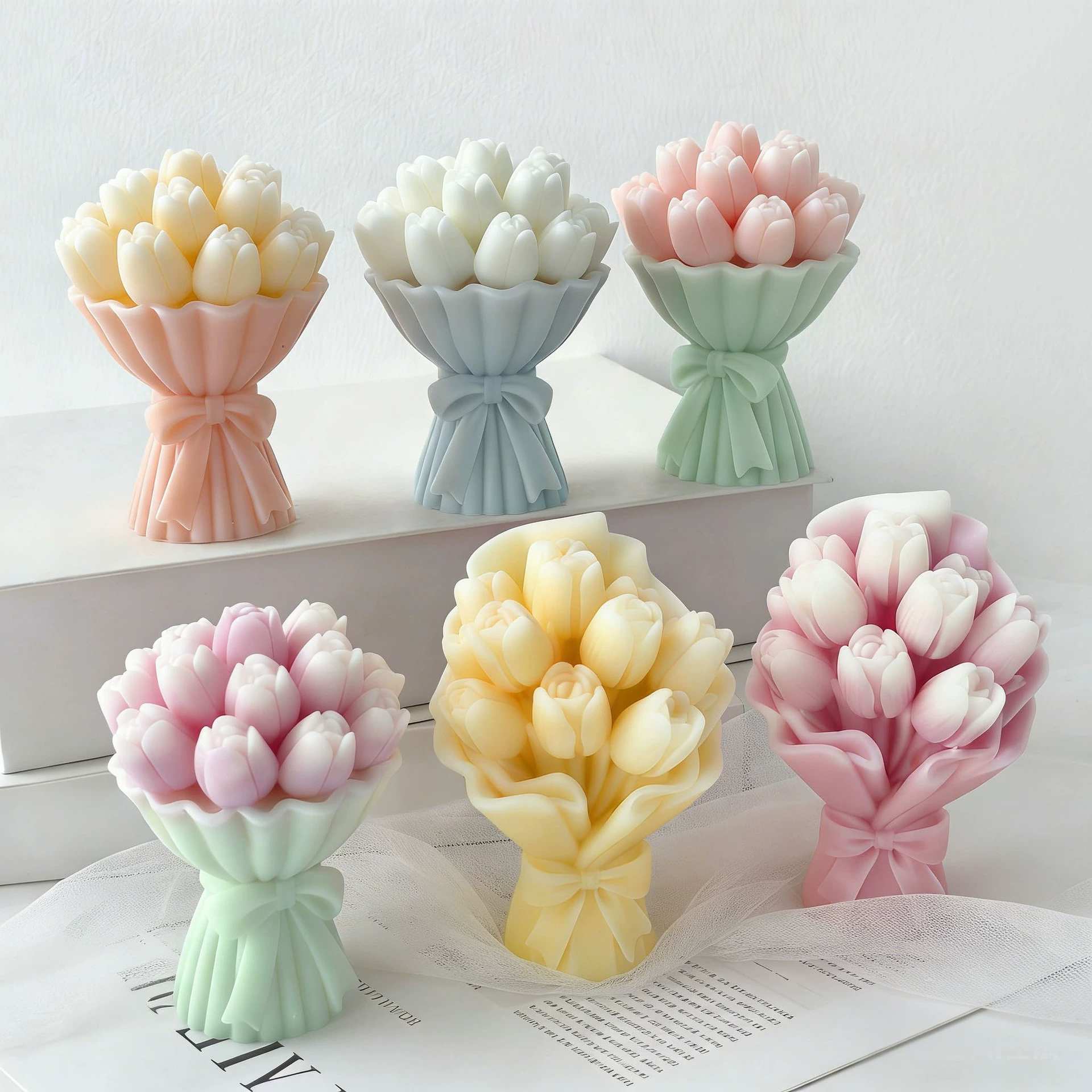 Свеча форма силиконовая mold, ароматерапия handmade, букет, DIY