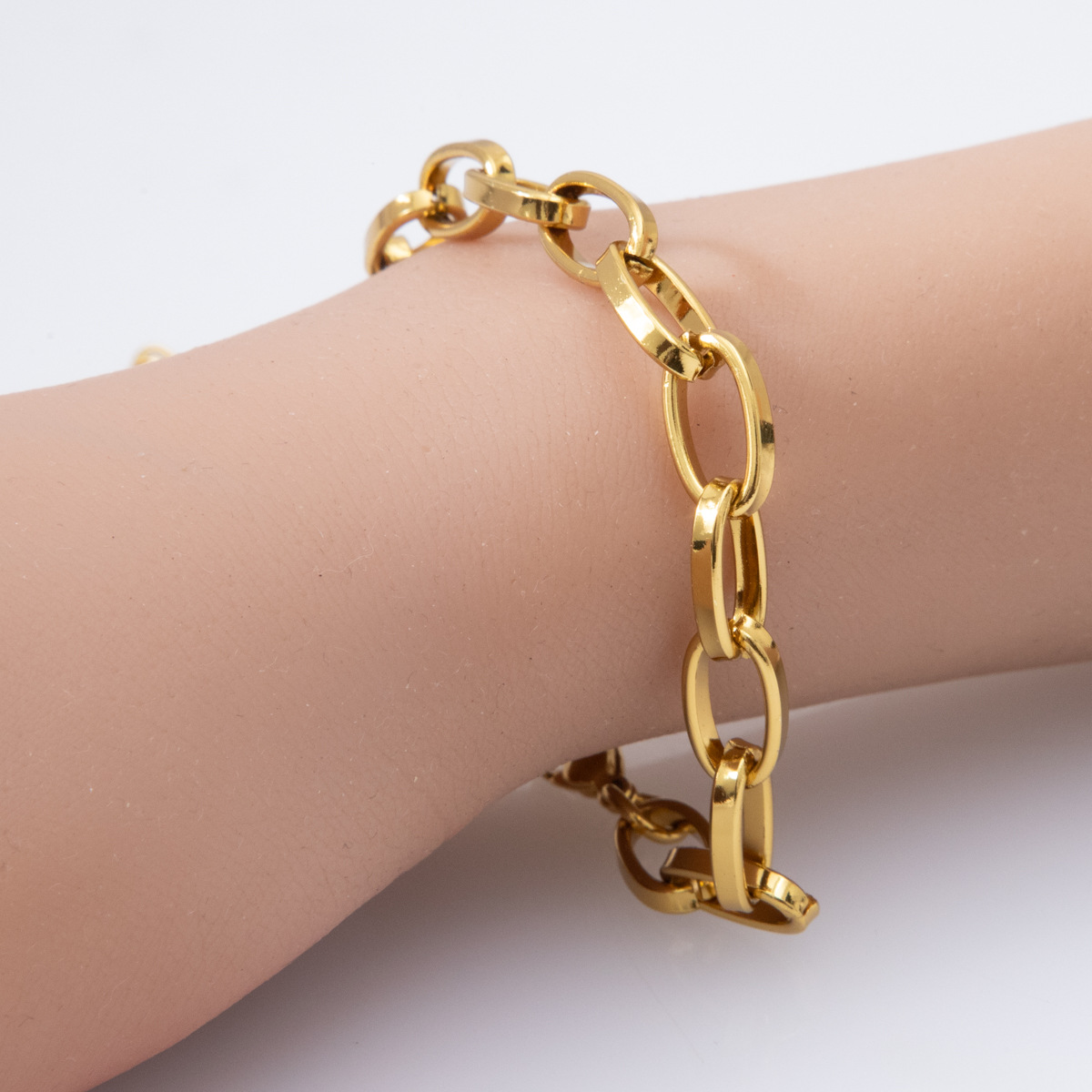 Gold Phoenix Pattern Titanium Bracelet For Women Hip Hop Style_voghion.com