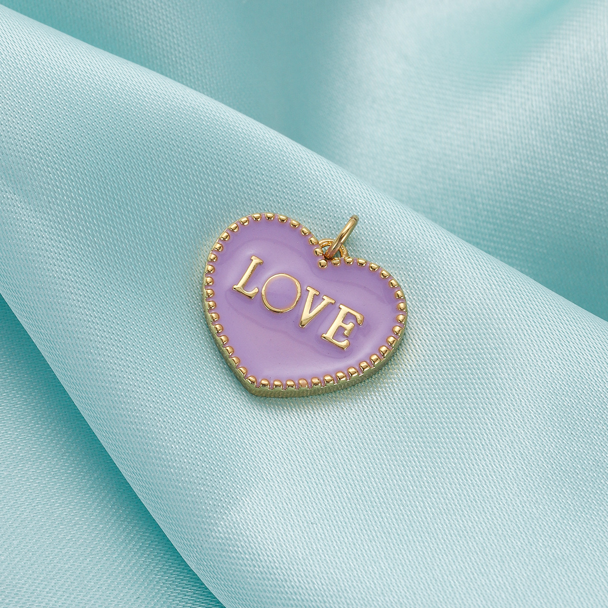17g Weight Pendant Jewelry Making Type Gold Plated Plating Material Zircon Inlay Material 1 Piece Quantity Holiday, Daily Occasion Copper Material Letter, Heart Shape Pattern Women's Gender Enamel Design Simple Style Style 1 Piece Copper Zircon Gold Plated Letter Heart Shape Pendant 19