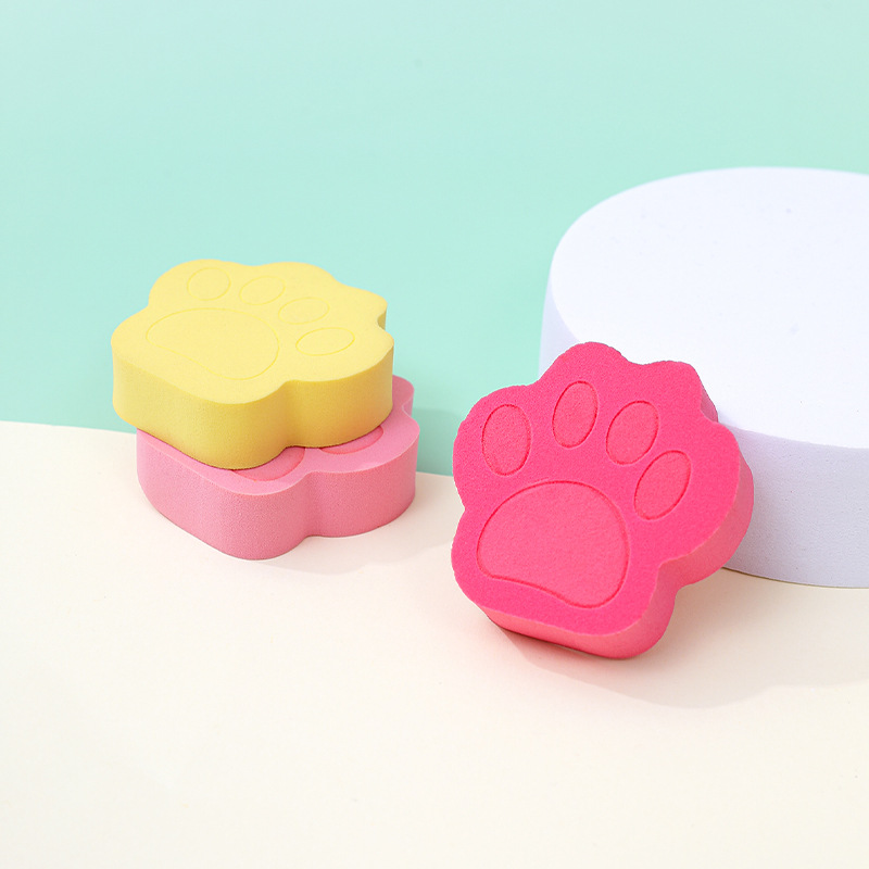 Fábrica personalizada pata de gato polvo plano no látex herramientas de maquillaje secas y húmedas de doble uso polvo almohadilla de aire huevo de maquillaje